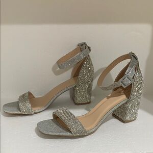 Silver sparkle shoes